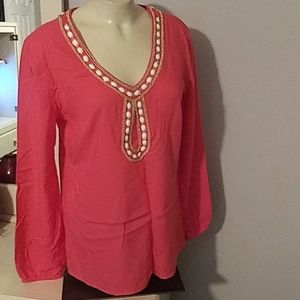 Lilly Pulitzer Tunic Beaded Top Size M